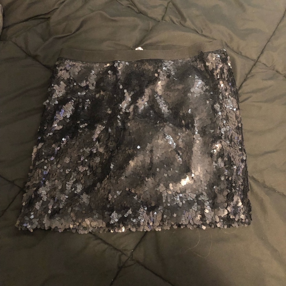 Black Sparkly Mini Skirt